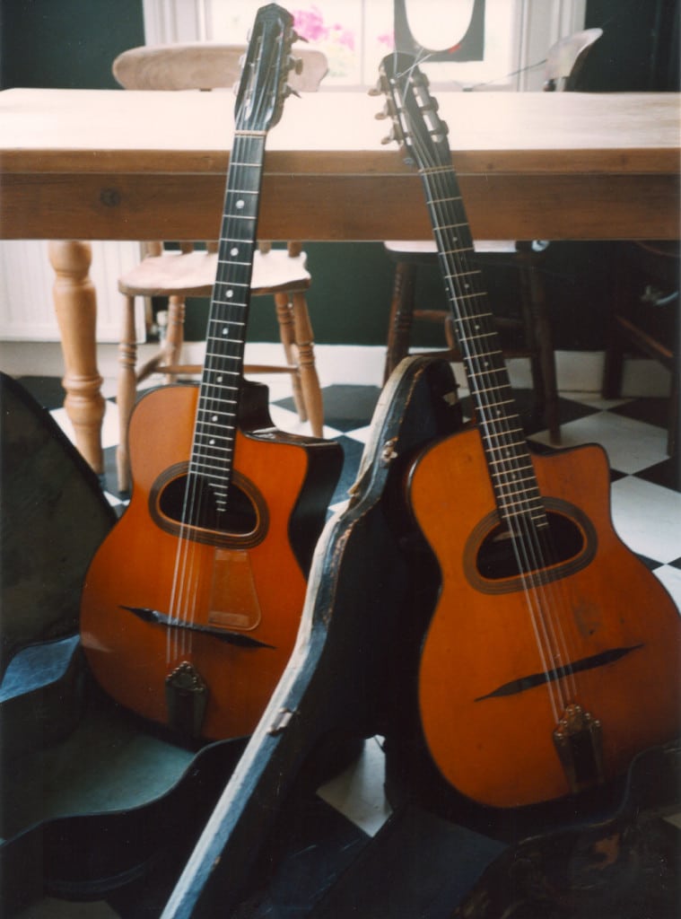 Fapy Lafertin and Le Jazz 7 Two Maccaferri guitars
