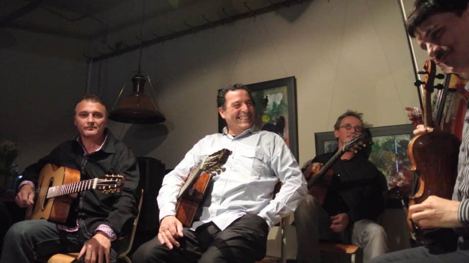 Lollo Meier, Fapy Lafertin, Dave Kelbie, Tcha Limberger on stage