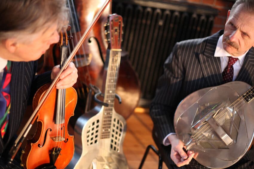 Mike Piggott and Martin Wheatley with Wheatley's Arcadians