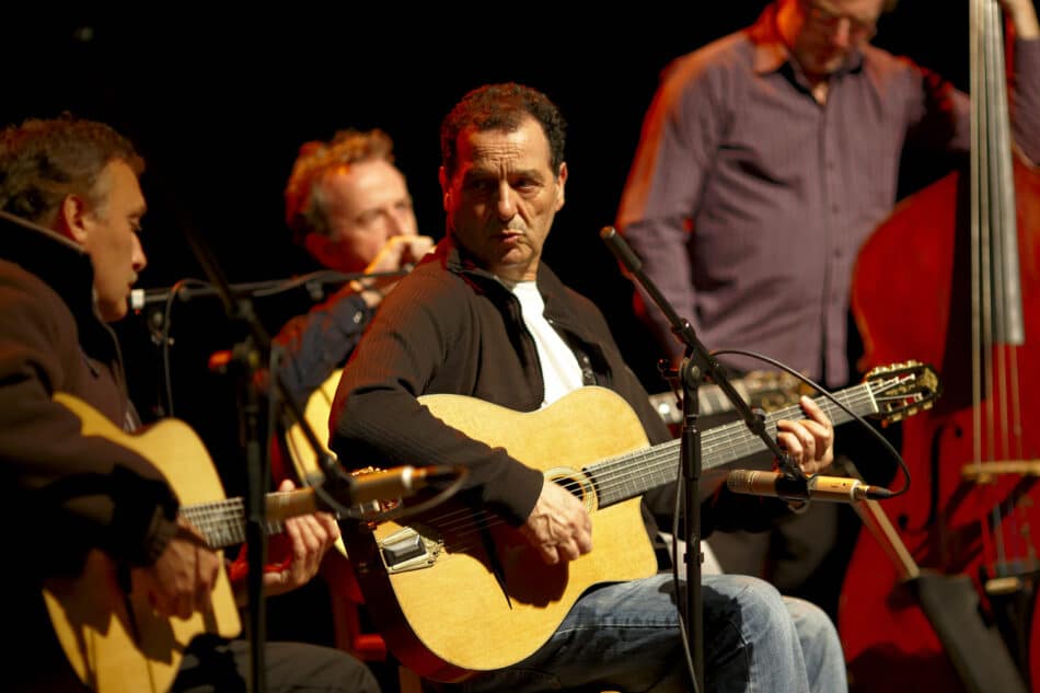 Lollo Meier, Fapy Lafertin and Dave Kelbie on stage