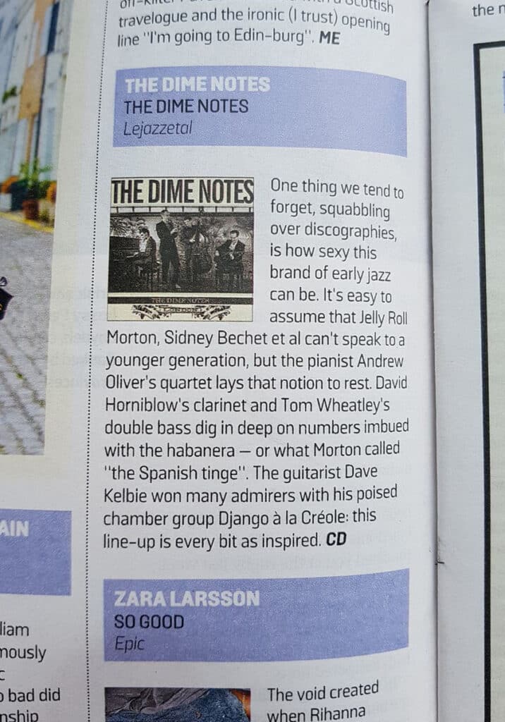 Sunday Times Review by the incisive Clive Davis 3 Incisive review of The Dime Notes by Clive Davis